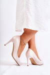 Classic Leather Stilettos Pearl Beige Magically 