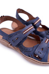 Men's Leather Sandals Navy Blue Lop