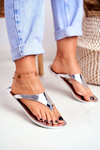 Lu Boo Metallic Flip-Flops Silver Miny II-cat.