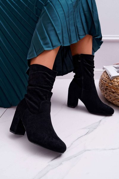 Women's Stiletto Boots Suede Black Endless