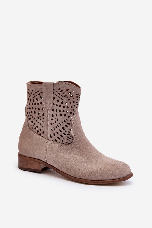 Women's Laced Boots in Cappuccino Zazoo 3305/2