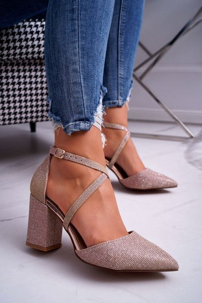 Women's Stiletto Sandals Brocade Champagne Perset