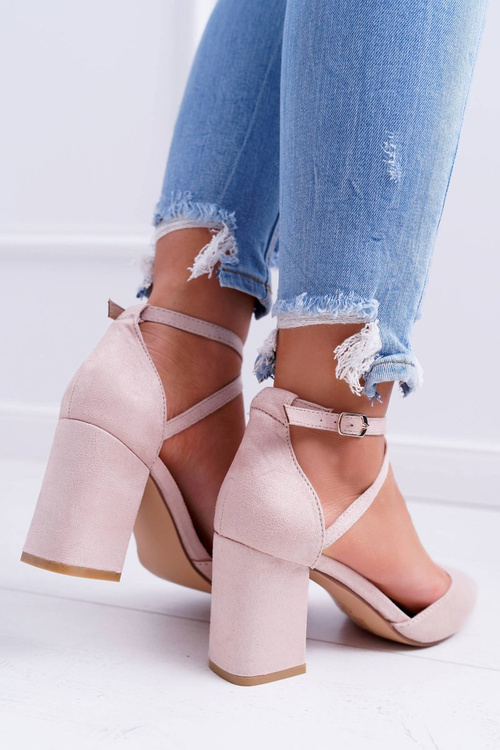 Women's Stiletto High Heel Sandals Beige Traffic