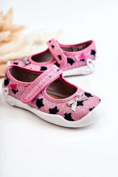 Children's Ballerina Slippers Befado With A Bow 114X480 Pink