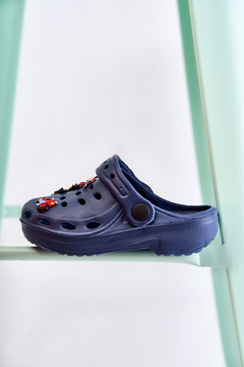 Children's Blue Crocs Foam Slippers Navy Sailor
