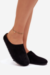 Women's slippers from eco suede black Kalvess