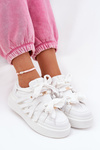 Eco Leather Sneakers On Platform White Penolle