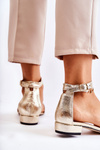 Women's Leather Sandals Gold Shanley