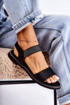 Women's Classic Sandals On A Flat Heel Black Catis