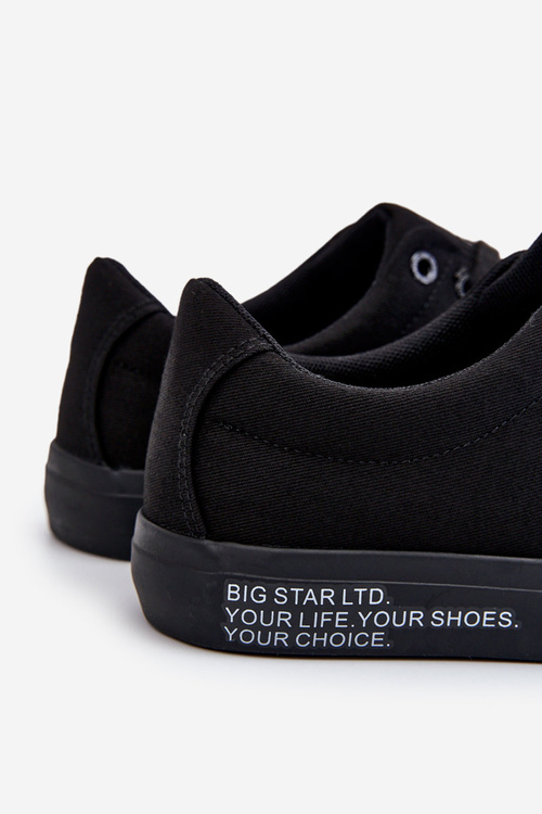 Men's Low Textile Sneakers Big Star LL174078 Black