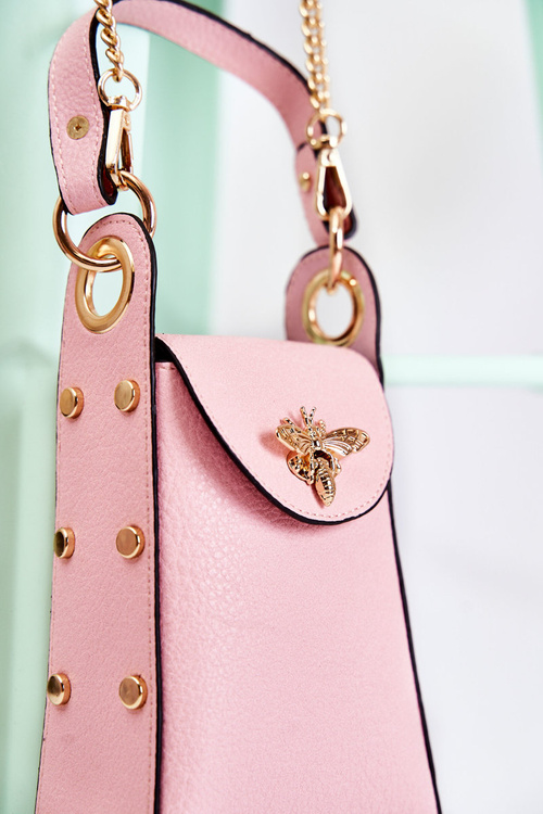 Torebka Mała Damska Ozdoba Różowa Ellies