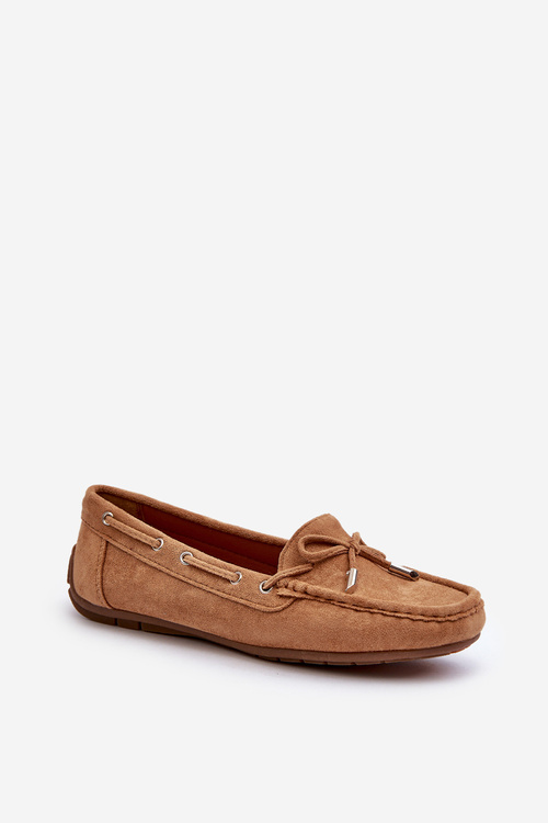 Women's Suede Moccasins Camel Si Passione