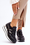 Black Adley Studded Trainers