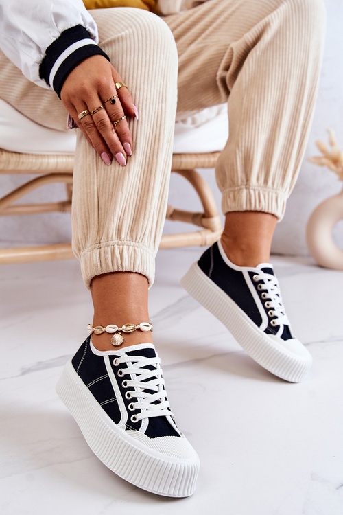 Low Sneakers On Platform Black Mischa