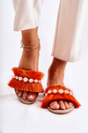 Women's Slippers With Decorative Strap Orange Ramisa 