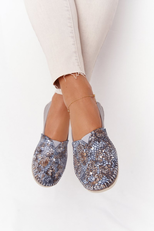 Women's Leather Ballerinas Maciejka 01930-86 Grey