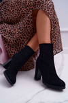 Women's Stiletto Boots Suede Black Cadillac