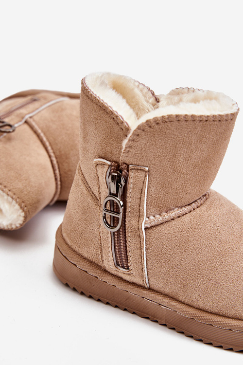 Children's Slip-On Insulated Snow Boots Beige Catellie