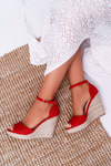 Women's Sandals On Anchor Espadrilles Red Trame