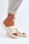 Lightweight Women's Foam Slides in Light Beige by Fenicva