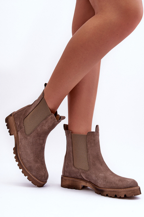 Suede Ankle Boots Brown Nicole 2672