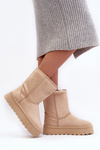 Women's Snow Boots with Faux Fur Lining Beige Abrams