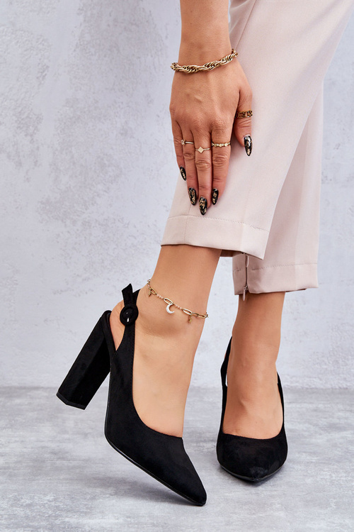 High Heels Pointed Toe Pumps Black Alanza 