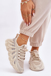 Women's Fashion Sock Sneakers Beige Daxo