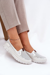 Perforated Ballet Flats Made Of Natural Leather Vinceza 95336 White