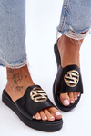 Women's Slippers With Decoration Black Secrets