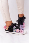 Sneakers With Flowers Lu Boo Black