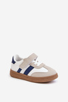 Children's Velcro Sneakers White-Blue Tromella