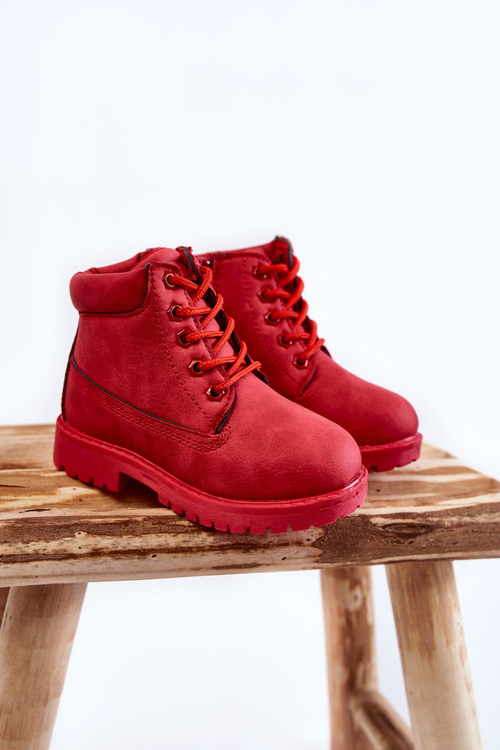 Kids Trappers Boots With Zipper Red Dexter