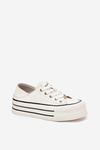 Women's Leather Sneakers On Platform GOE RR2N4106 White