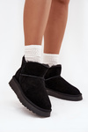 Snow boots made of natural suede lined with fur Vinceza 97961 Black