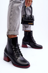 Leather Heeled Boots Black Luloshe
