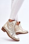 Zazoo 2785 Leather Boots With Zipper Gold