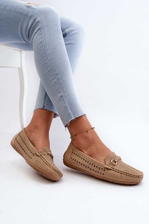 Women's Black Lattice Loafers Rasirna