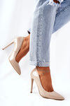 Lacquered Pointed Heels Monnari 0220-015 Beige