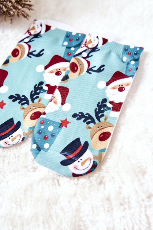 Feet Socks Christmas pattern Green