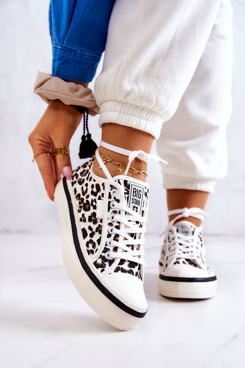 Trampki Damskie Pantera Białe Big Star JJ274615