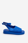 Comfortable Women's Platform Sandals in Blue Rubie