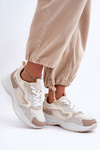 Women's Sport Sneakers Platform Beige Lomare