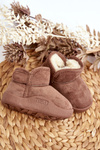Children's insulated snow boots with fur lining in brown Benigna