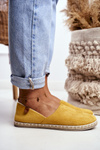 Women's Velor Espadrilles Yellow Vulcano