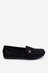 Women's Suede Loafers With Embellishments Black Leah