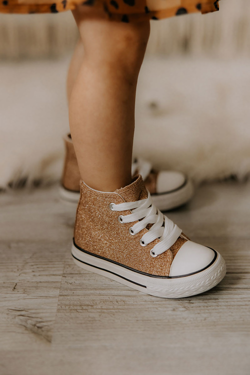 Children's High Sneakers Rose Gold Catrina