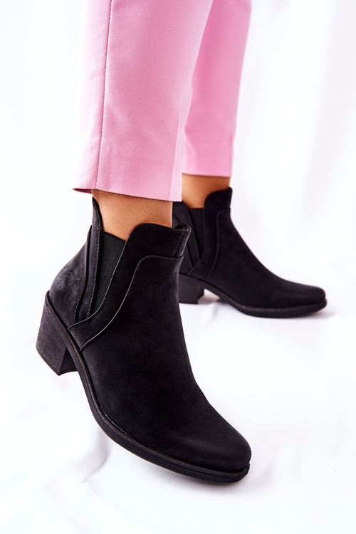 Boots On A Block Heel Sergio Leone BT620 Black
