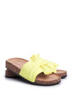 Women's Flip Flops On Cork Bowtie Yellow Neon Felis