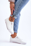 Women's White Leather Sneakers S.Barski LR268R